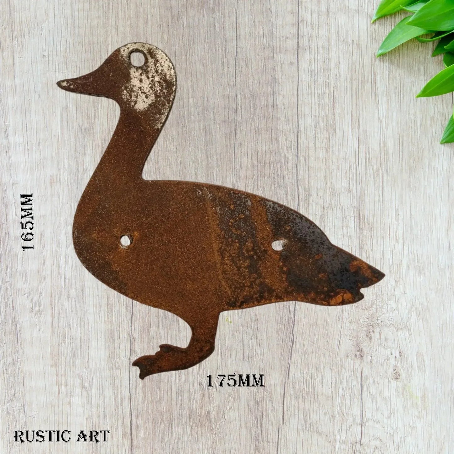 Lovely DUCK Rusty Metal Duck Decoration 175mm x 165mm - Vintique Concepts