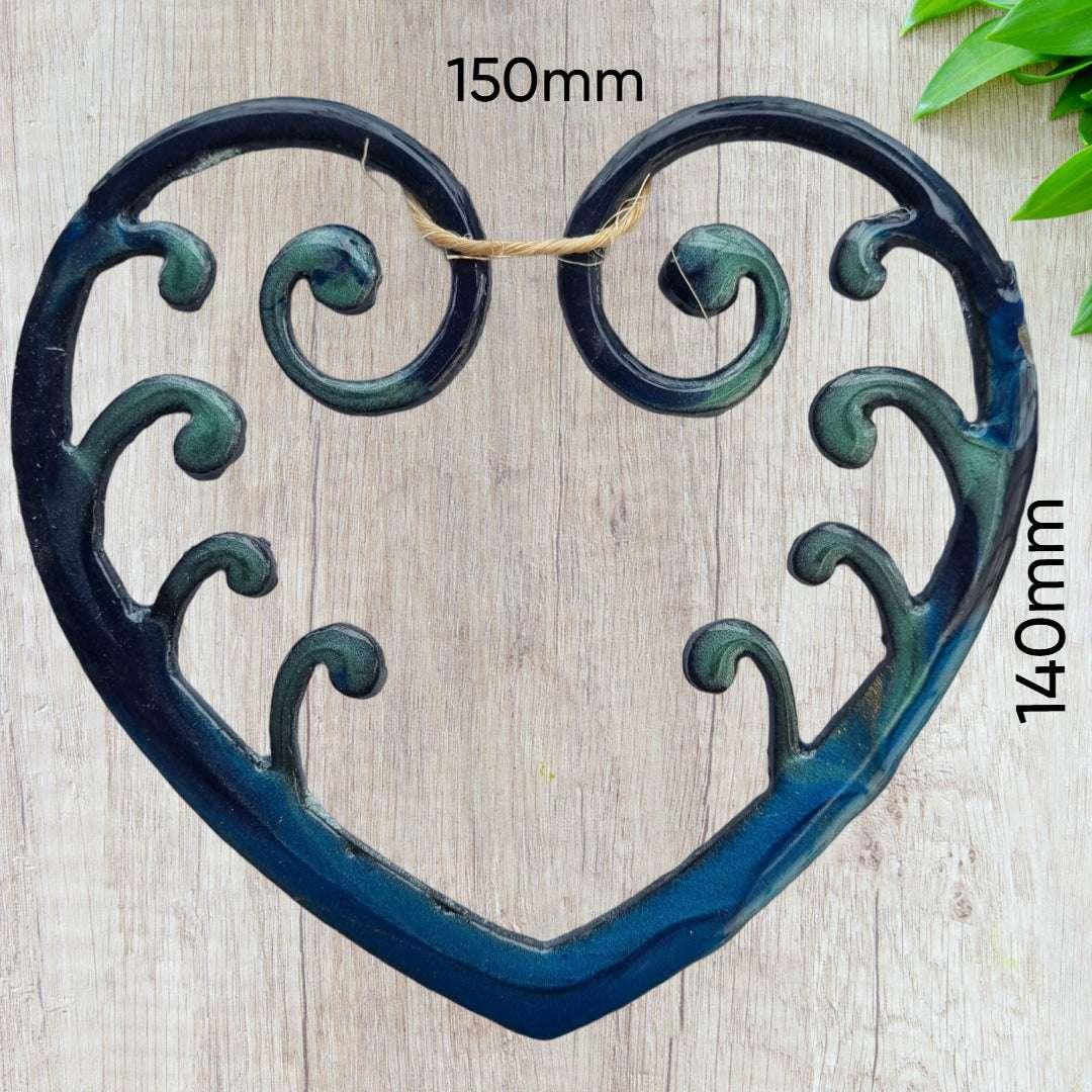 Koru Heart Metal Epoxy Design - Vintique Concepts