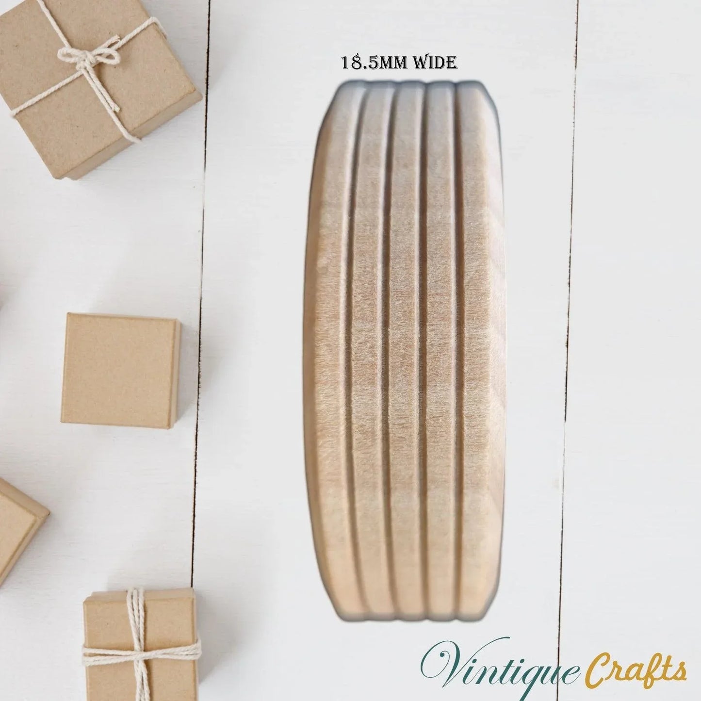 Maple Treaded wood wheel 63mm (9.53mm axel) for toys - Vintique Concepts