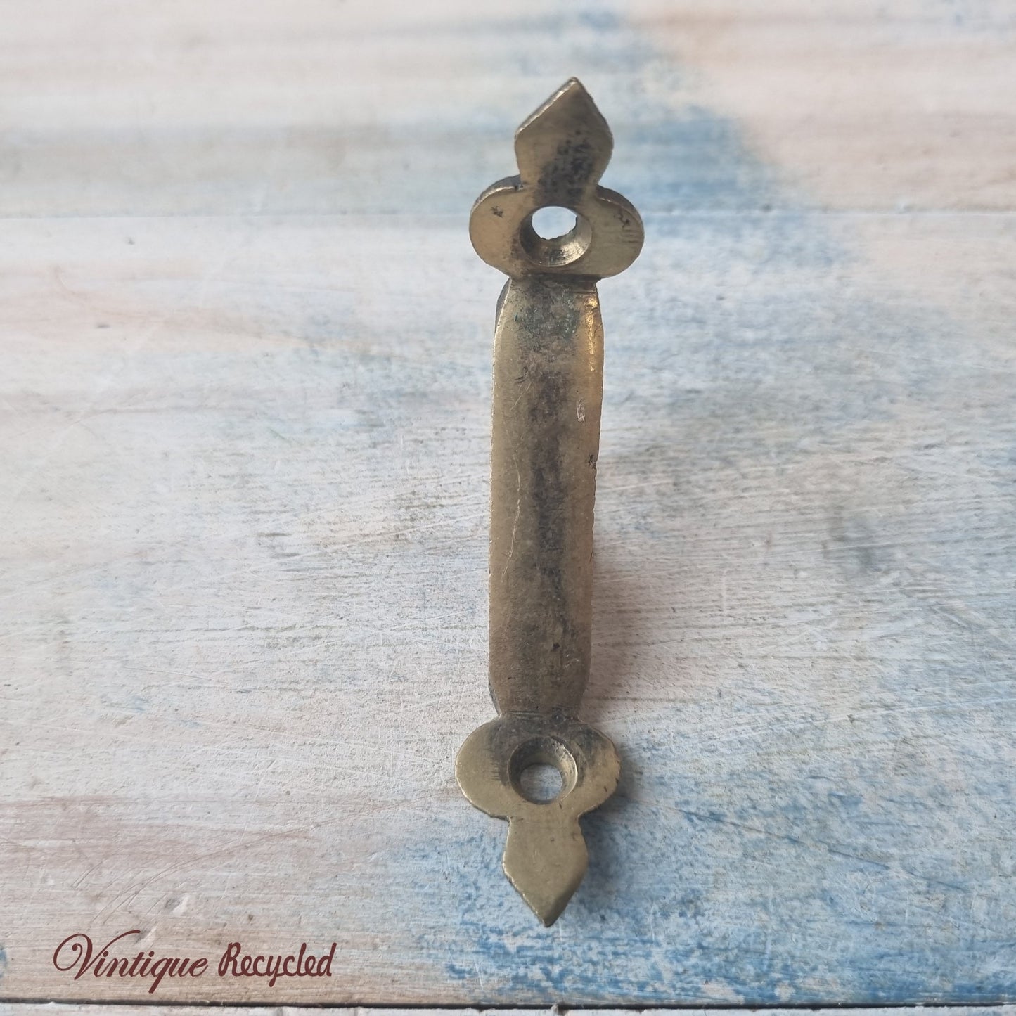 Mini antique solid brass spearhead bracket 52mm x 52mm (1 only)-Vintique Concepts
