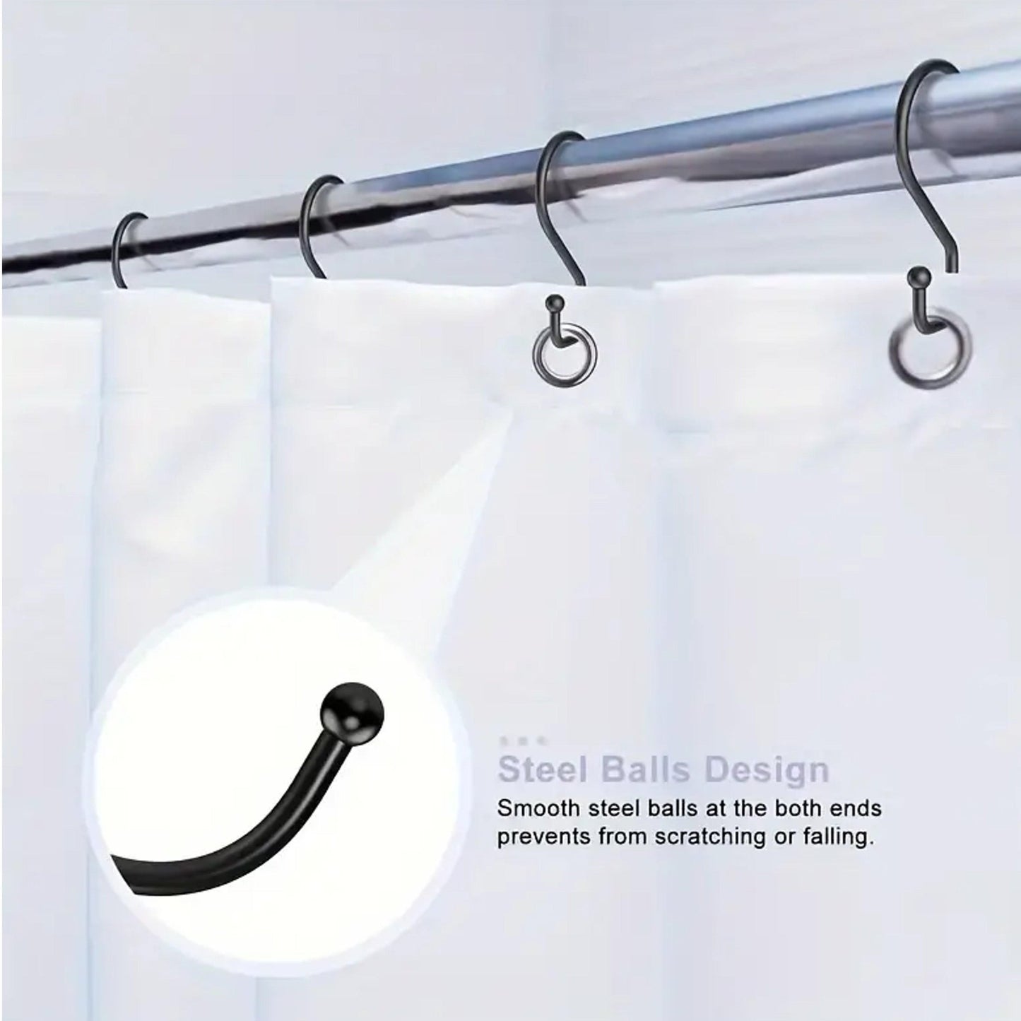 Multi-use Black Hanging Hooks 75mm Long-Vintique Concepts