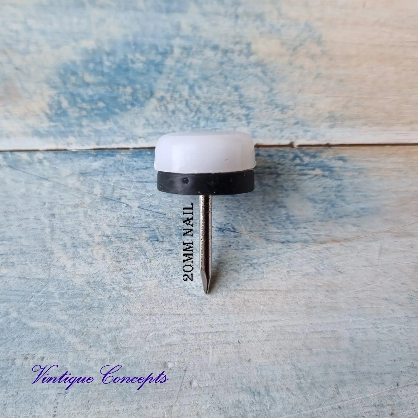 Nylon Round Furniture Glides 18mm Dia (packet of 10) - Vintique Concepts