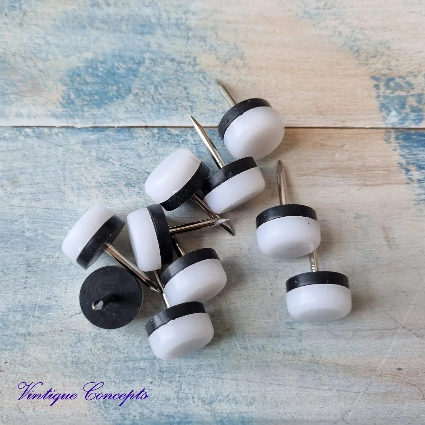 Nylon Round Furniture Glides 18mm Dia (Set of 4) - Vintique Concepts