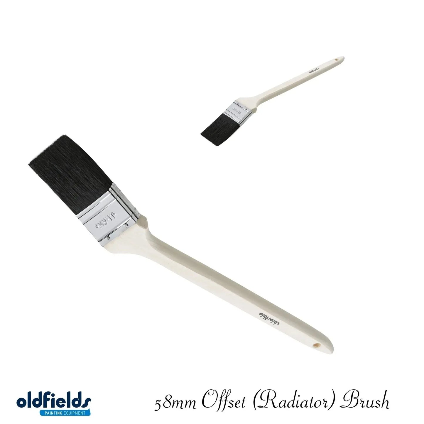 Offset or Radiator Paint Brush Wood handle/hog bristle from Oldfields - Vintique Concepts
