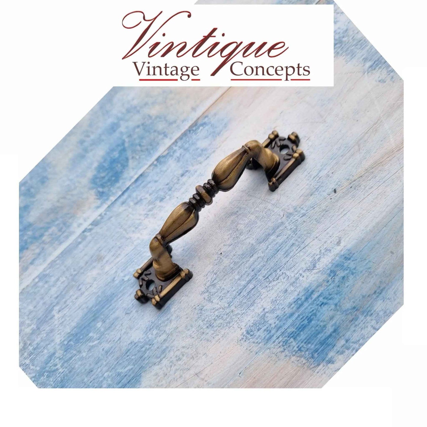 Old Gold Edwardian Cabinet or drawer handle 90mm