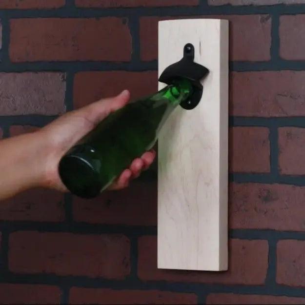 OPEN HERE- BLACK Wall Mounted Vintage Bottle opener for beer bottles etc-Vintique Concepts