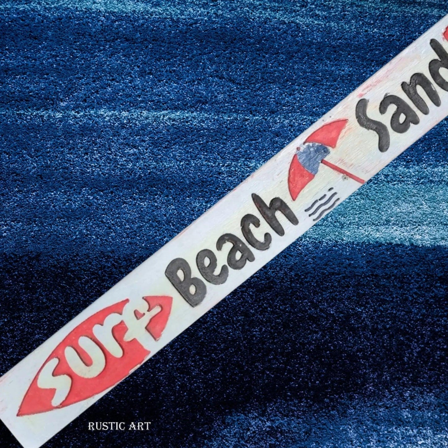 Pallet Wood Beach House sign BEACH SAND RELAX 87cm x 10cm-Vintique Concepts