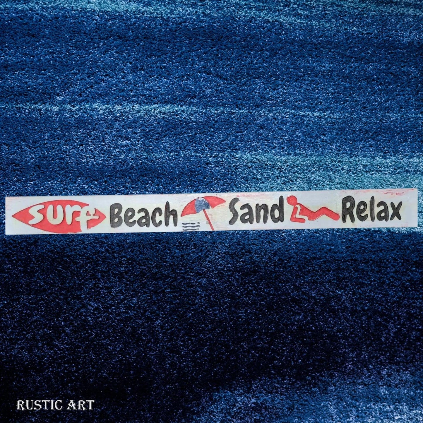 Pallet Wood Beach House sign BEACH SAND RELAX 87cm x 10cm-Vintique Concepts