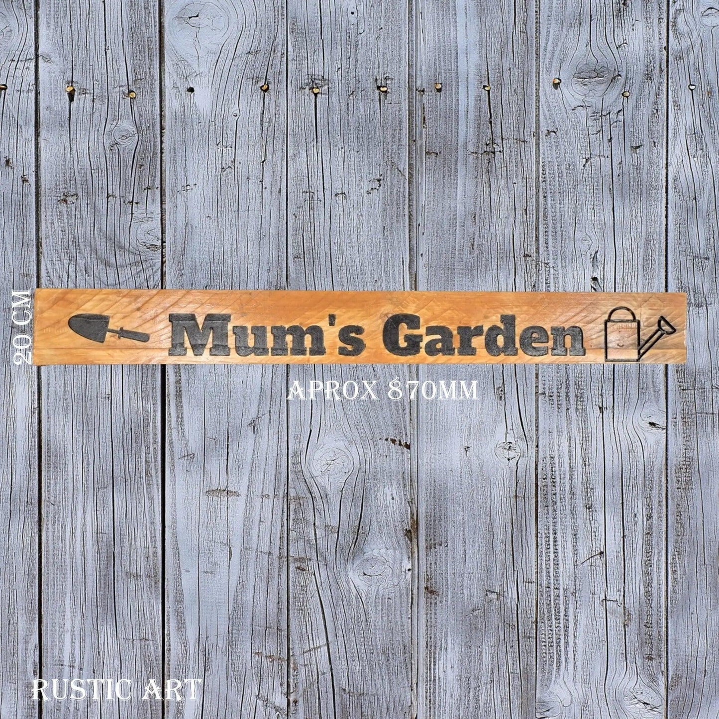 Pallet Wood Sign MUMS GARDEN  87cm x 10cm-Vintique Concepts