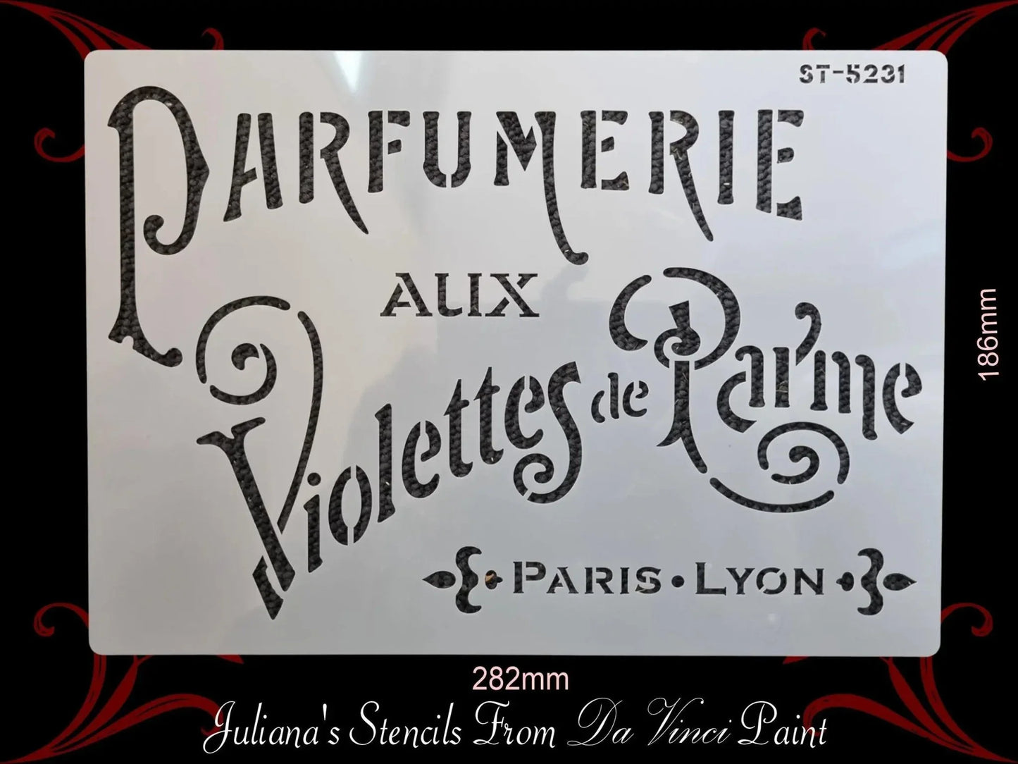 Parfumeries paris furniture paint stencil (A4 Size) - Vintique Concepts