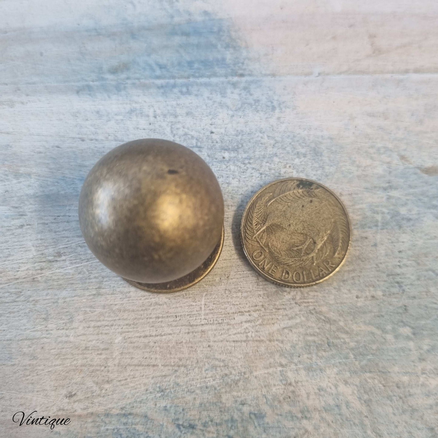 Solid heavy round ball Bronze Drawer Knob 25mm diameter