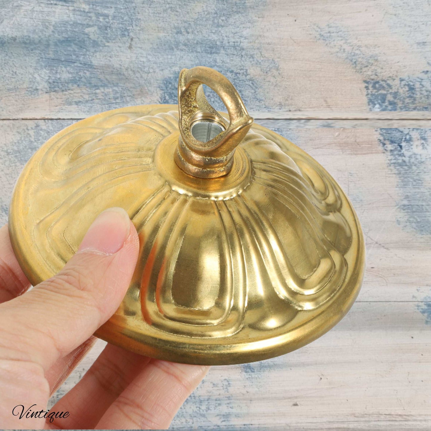 Mansion ornate Gold Ceiling Rose Hook- for hanging lights, planters etc