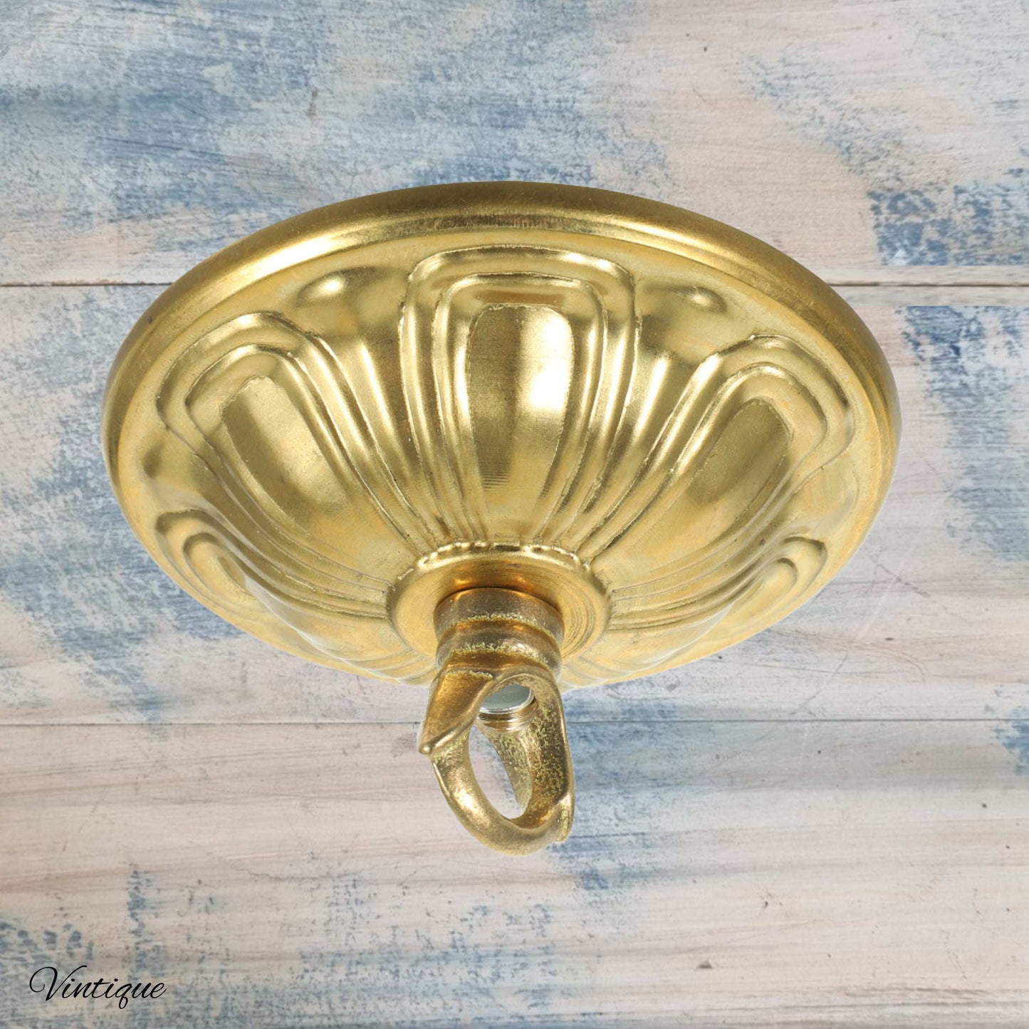Mansion ornate Gold Ceiling Rose Hook- for hanging lights, planters etc