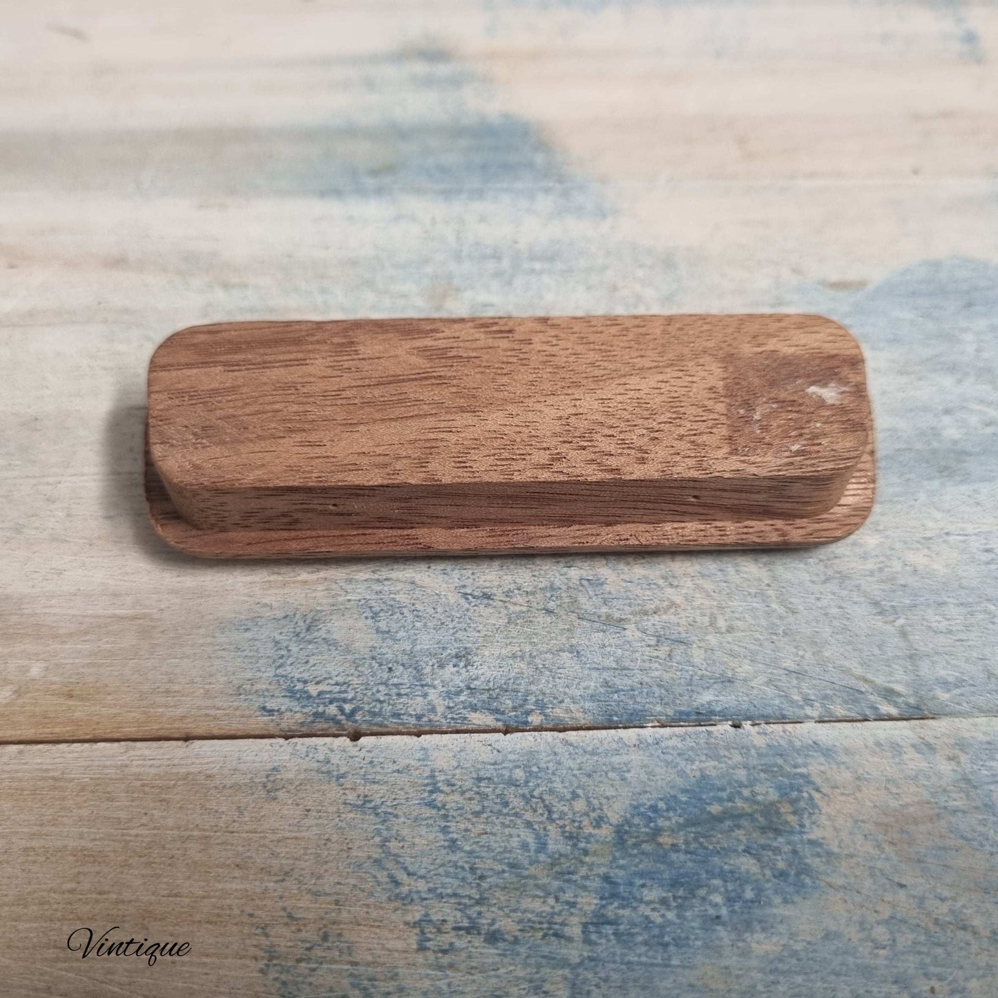 Mahogany Cavity rectangle Flush wooden door Handle 90mmx27mm