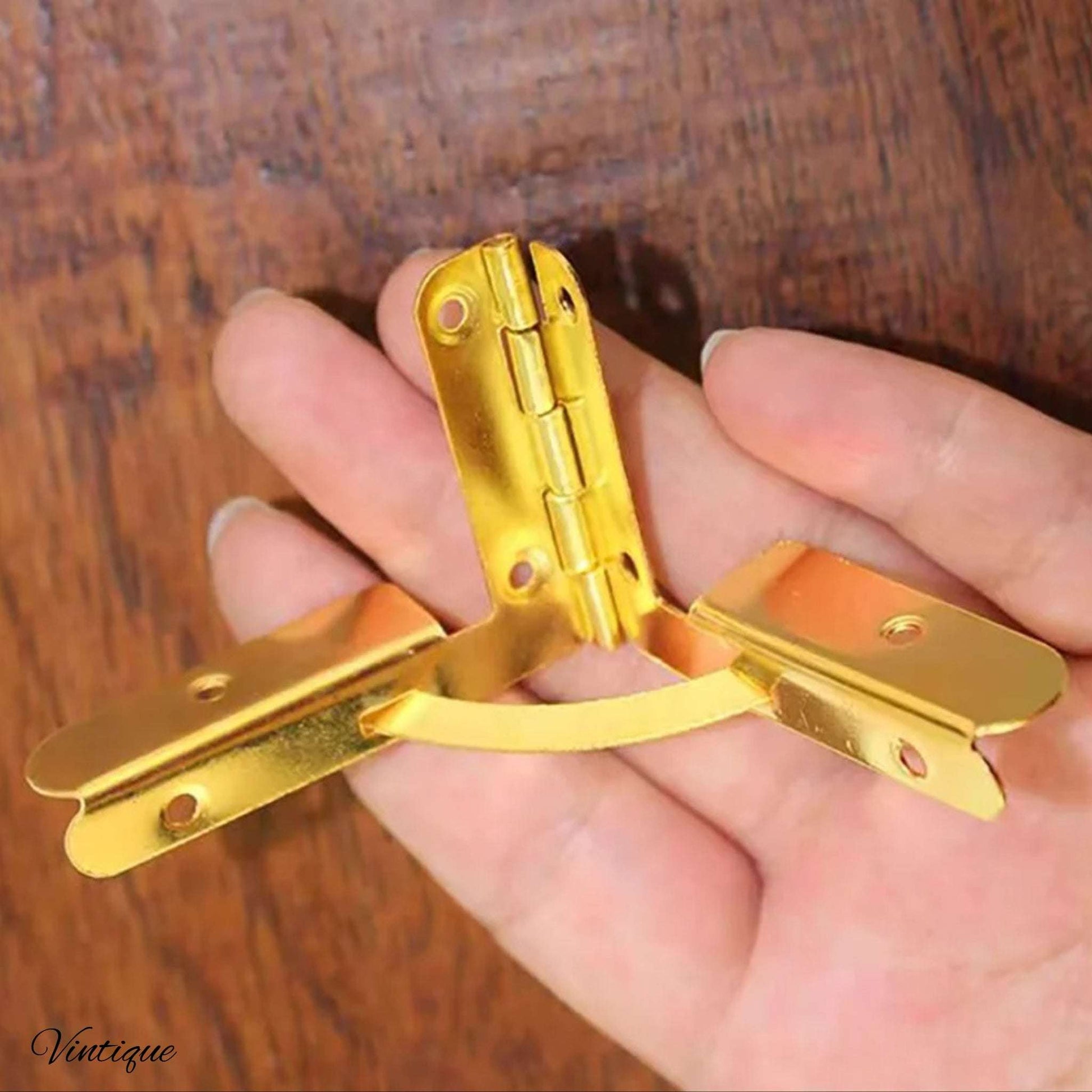 Brass Marine quality Quadrant Box Hinge 52mm x 38mm-Lipped edge