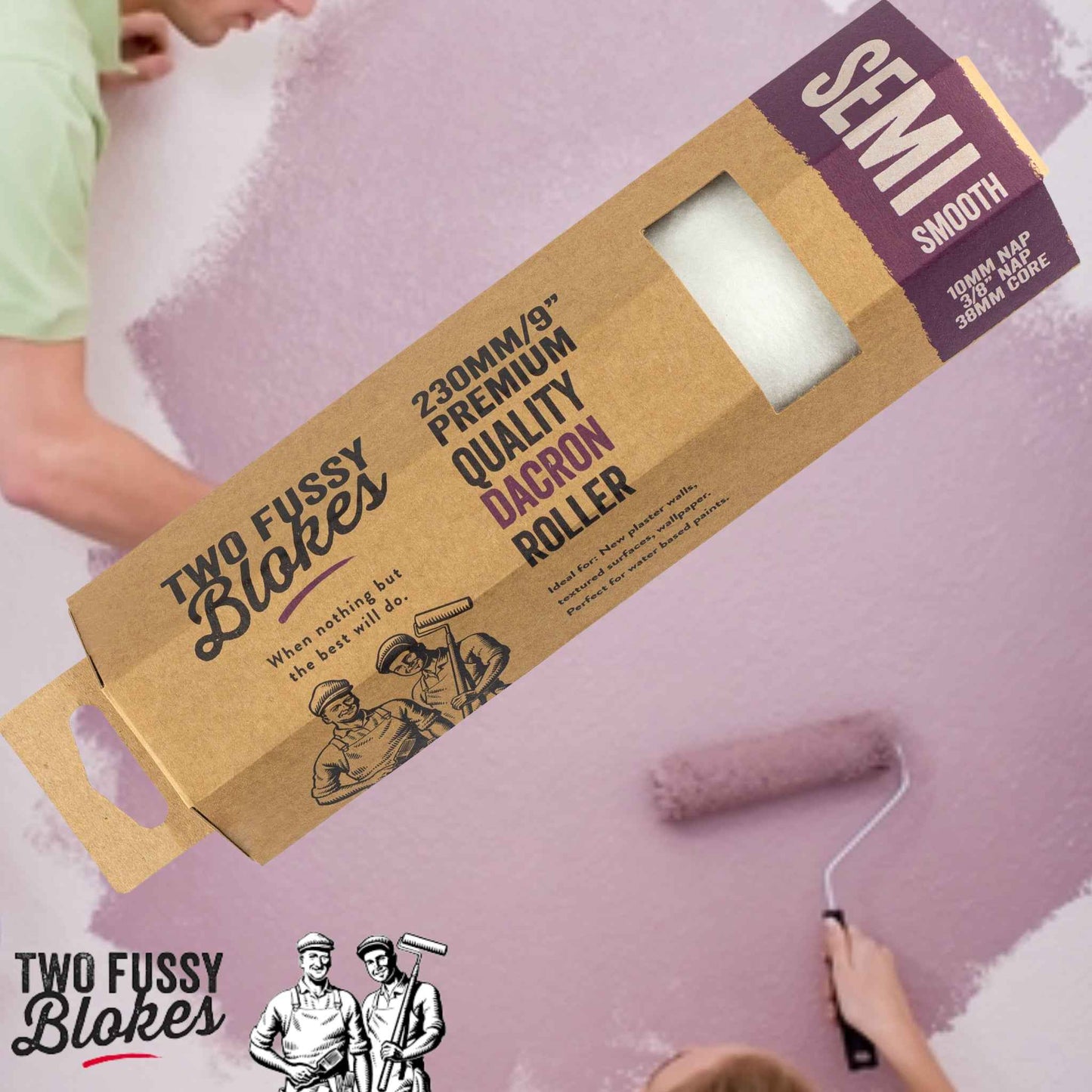 230mm Dacron Paint Roller Sleeve 3 3 Pack 10mm Nap From Two Fussy Blokes