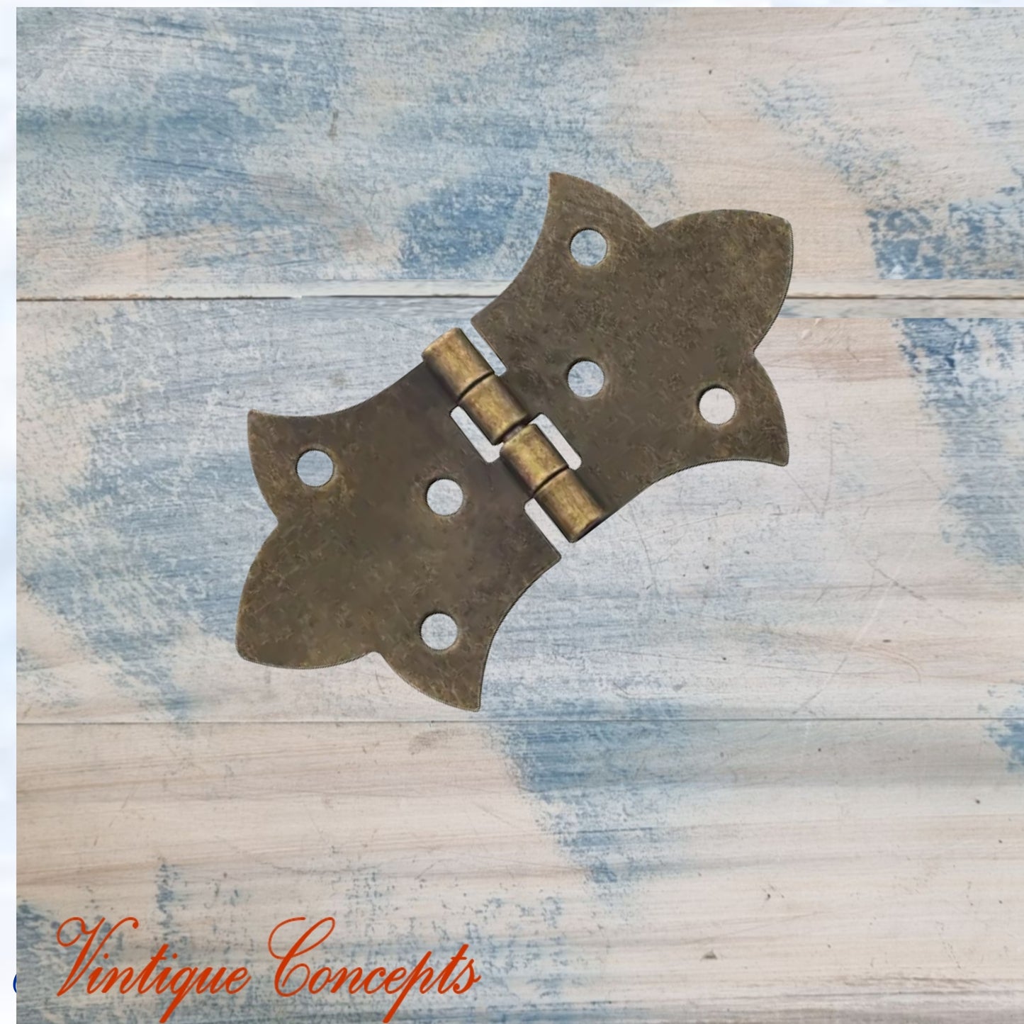 Elegant Edwardian box Hinge Bronze  31x26mm