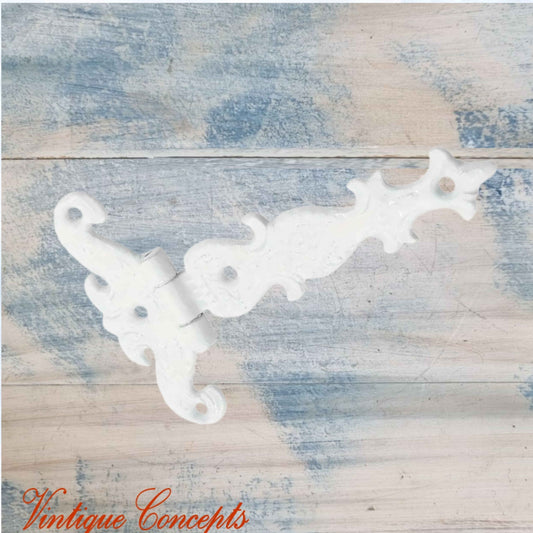 Antique Fancy Cabinet T-Hinge White 114mm x 75mm