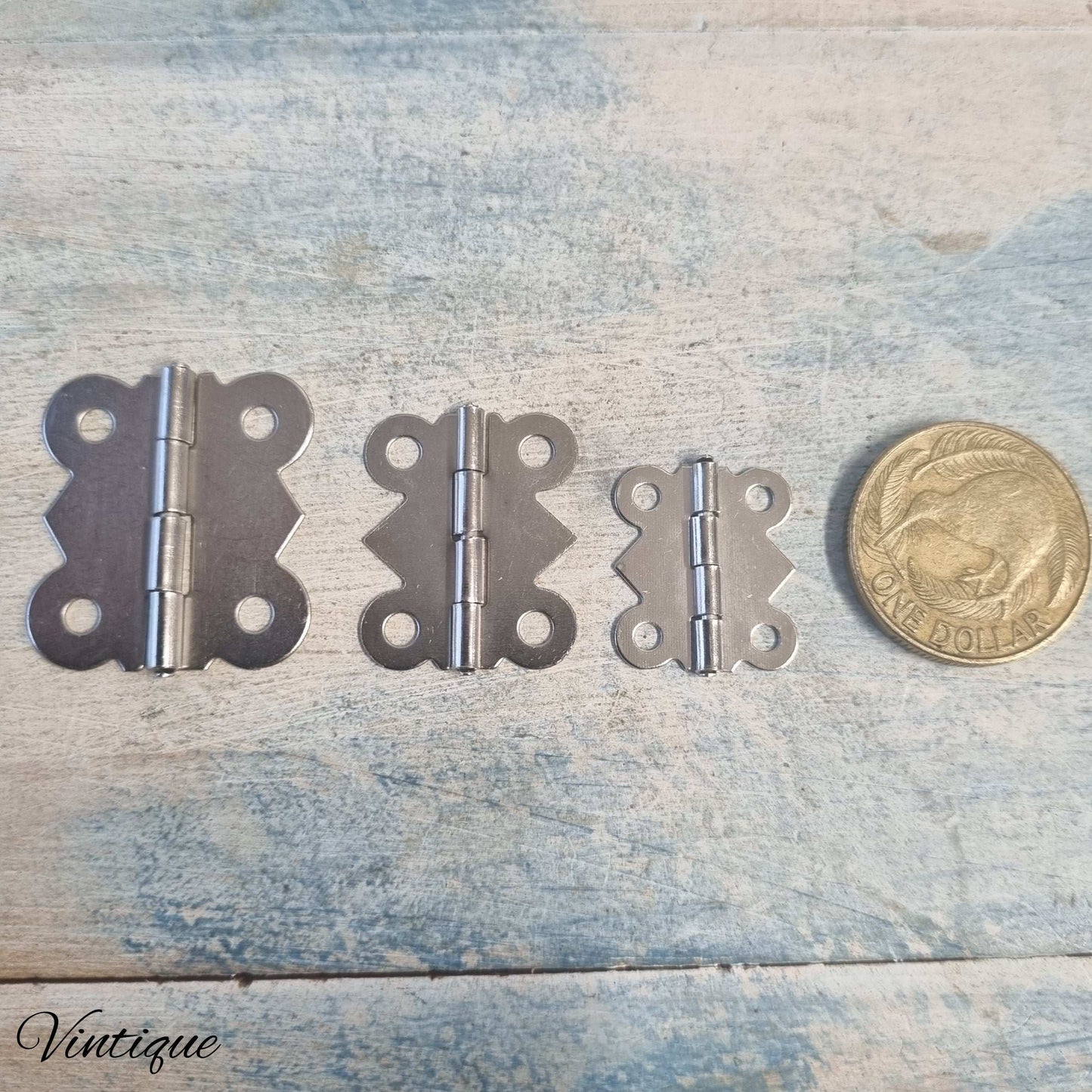 Atq Silver Elizabeth Jewelry box hinge -3 sizes