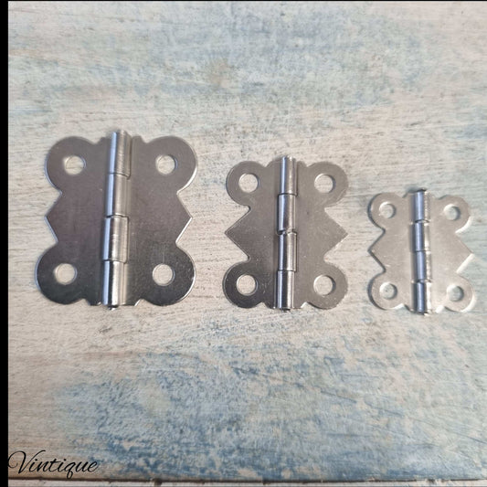 Atq Silver Elizabeth Jewelry box hinge -3 sizes