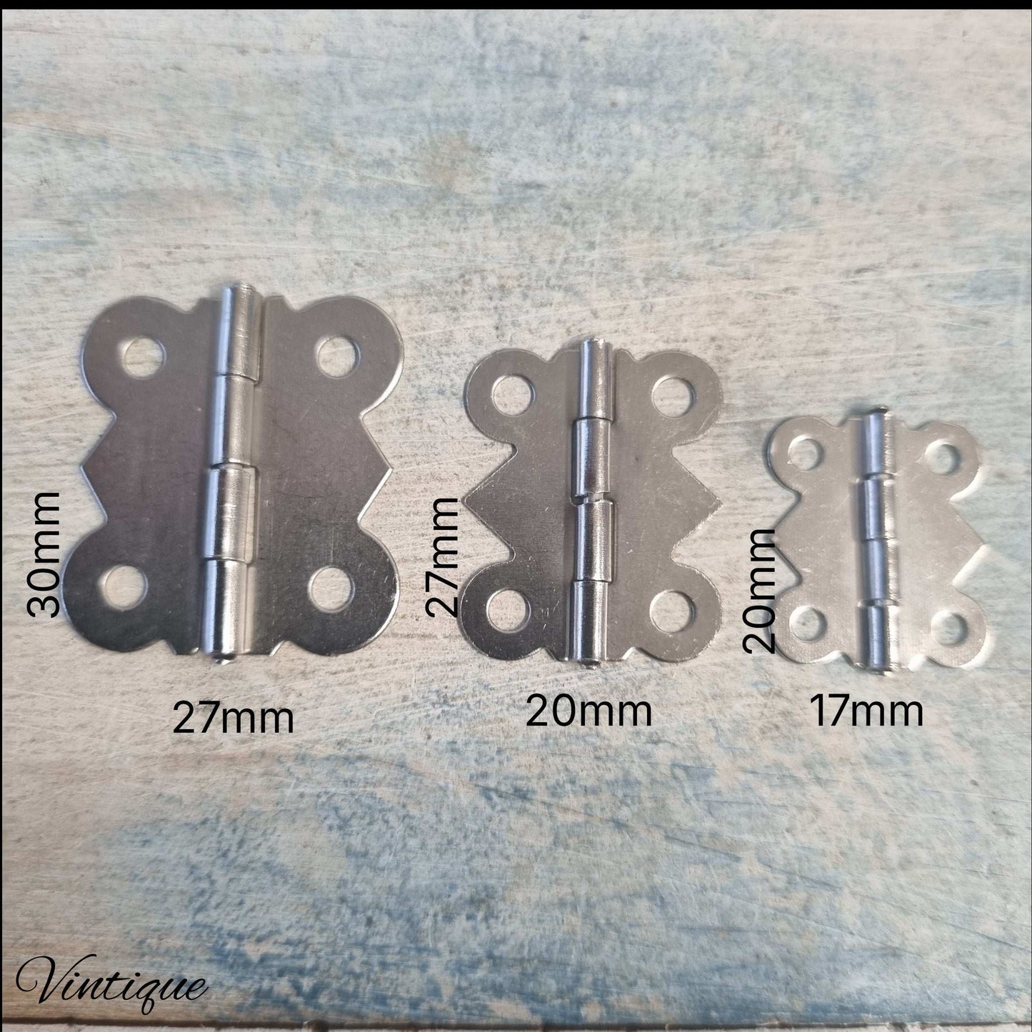 Atq Silver Elizabeth Jewelry box hinge -3 sizes