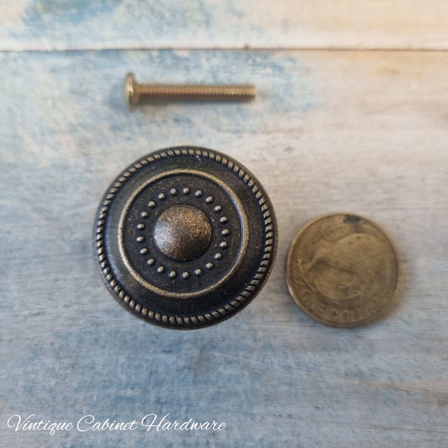 Retro dimple Bronze Drawer Knob 32mm diameter