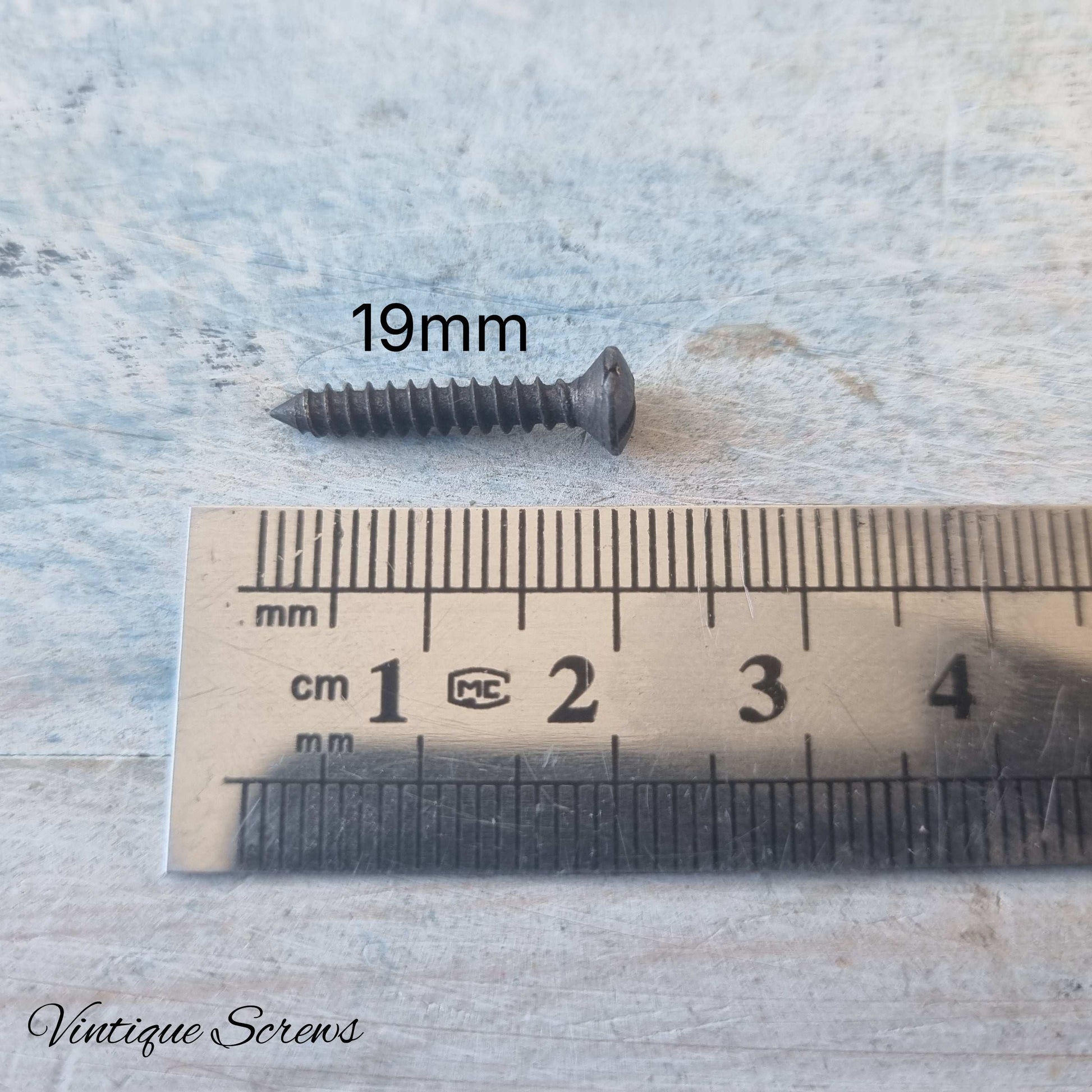 Domed slot head Solid Antiqued Brass wood screws 19mm 5 gauge