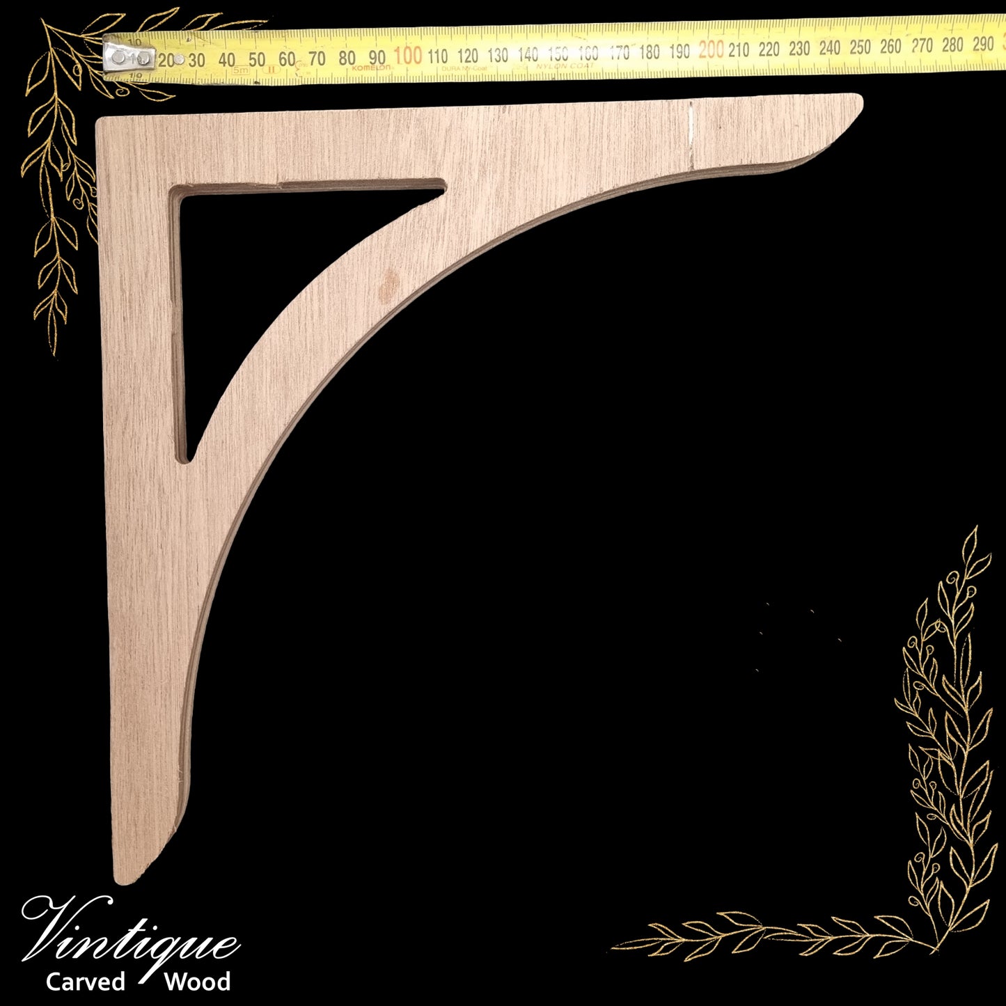 Carved Wooden Lace Fretwork - Cottage (FW7) 205mm & 248mm sizes