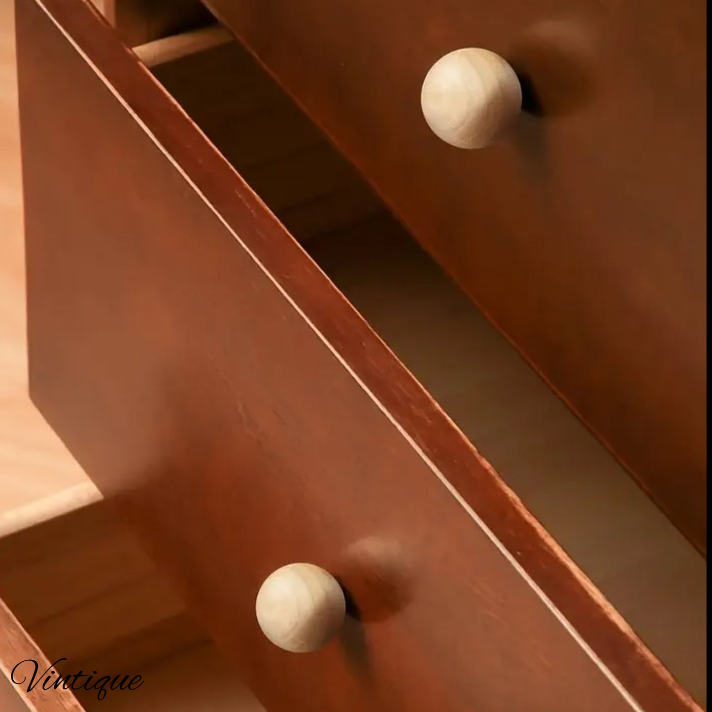 Natural Wood Jumbo Round Ball furniture knob 35mm dia