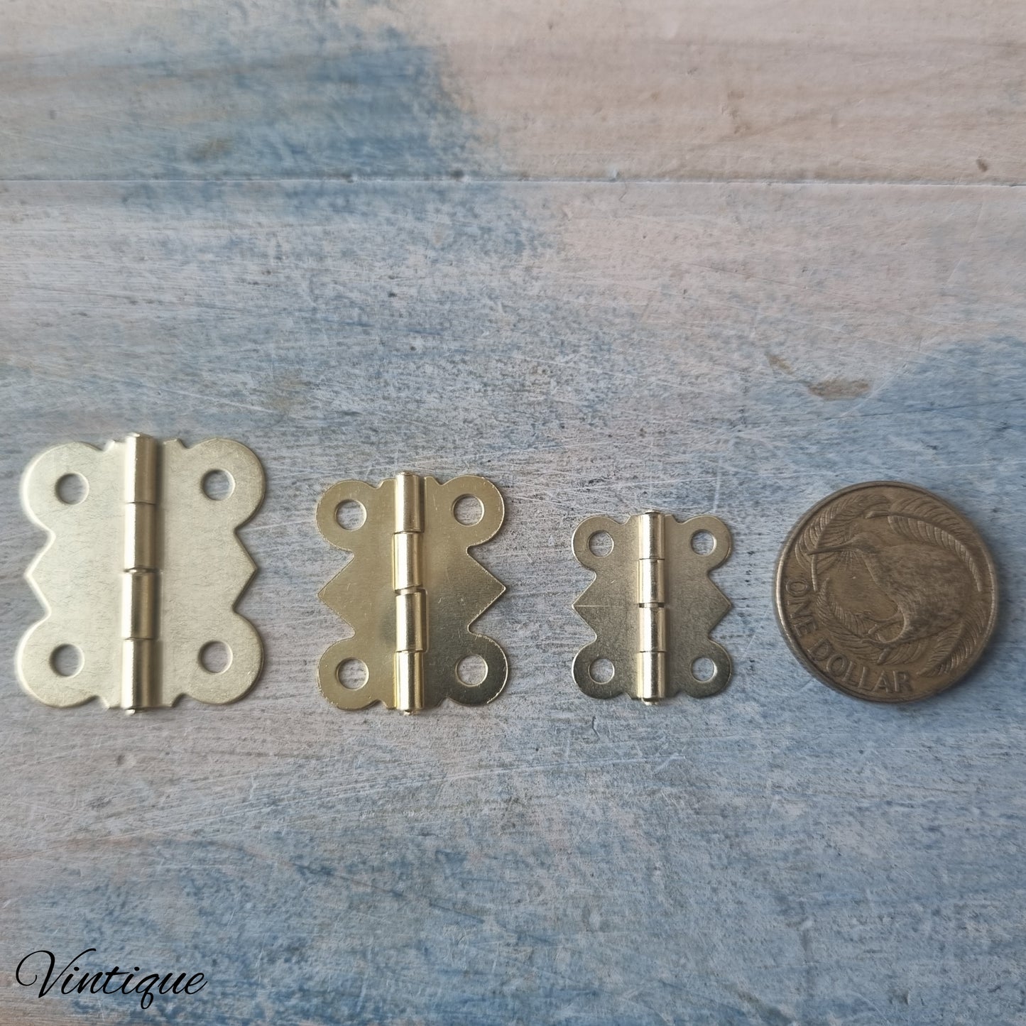 Atq Gold Elizabeth Jewelry box hinge -3 sizes