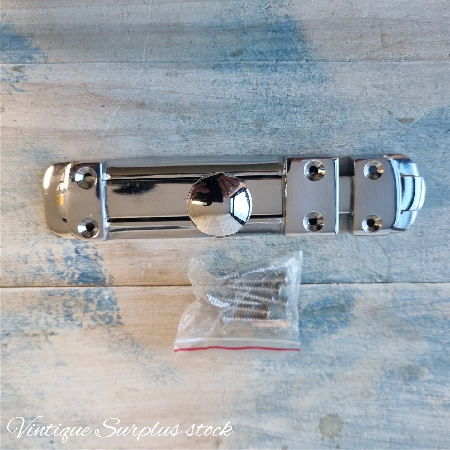 Satin chrome Heavy Duty drop bolt 150mm -Surplus stock New