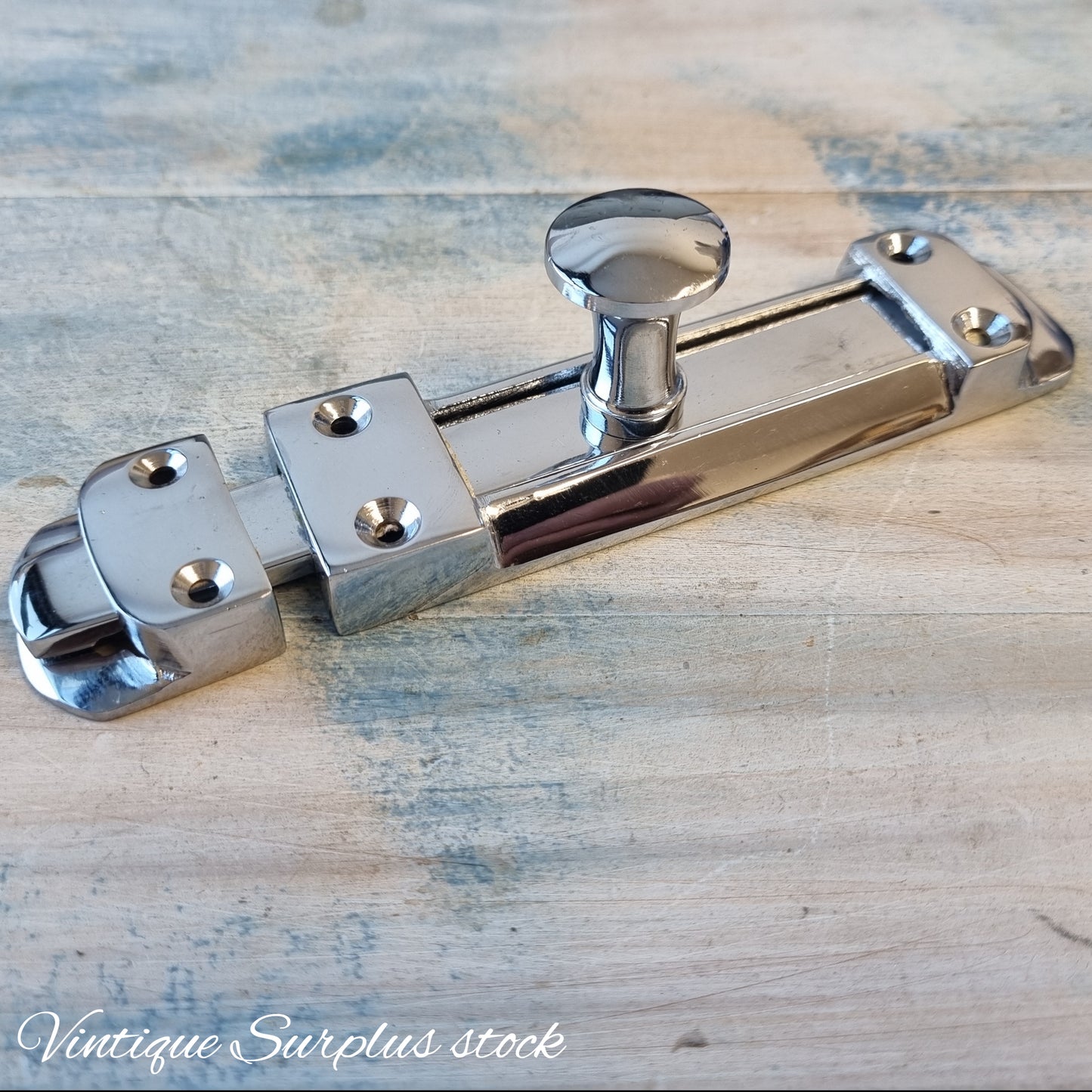 Satin chrome Heavy Duty drop bolt 150mm -Surplus stock New
