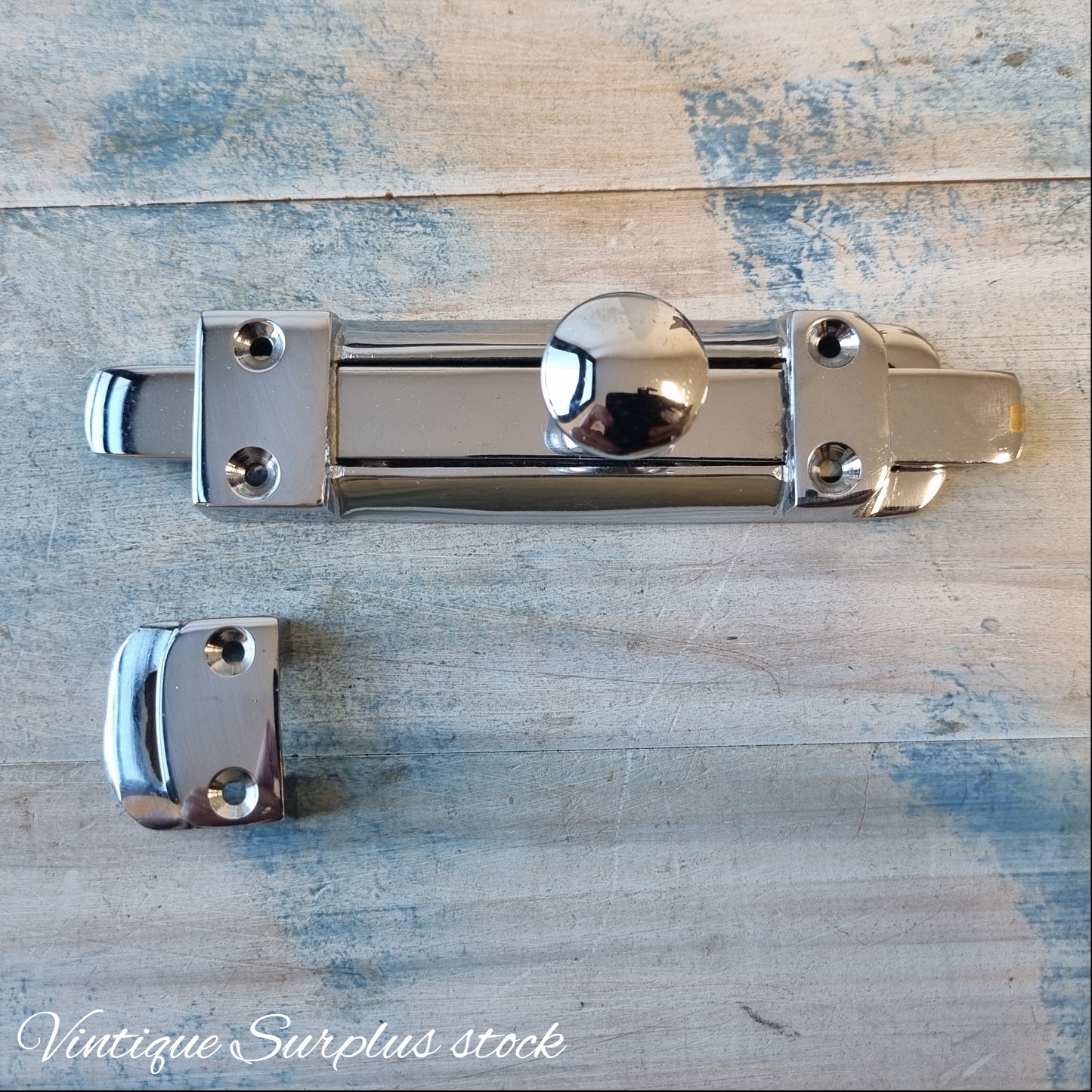 Satin chrome Heavy Duty drop bolt 150mm -Surplus stock New