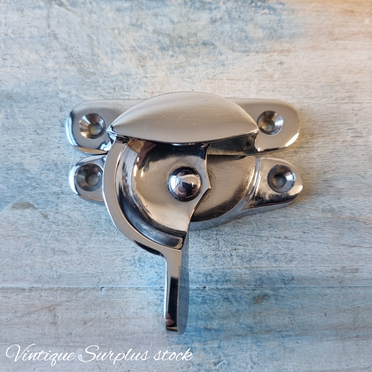 Chrome plated Narrow Sash Window Fastener 68mm surplus stock new