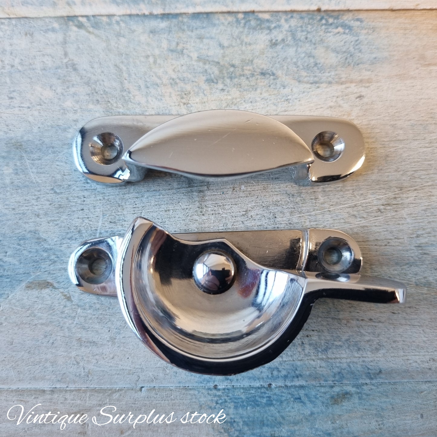 Chrome plated Narrow Sash Window Fastener 68mm surplus stock new