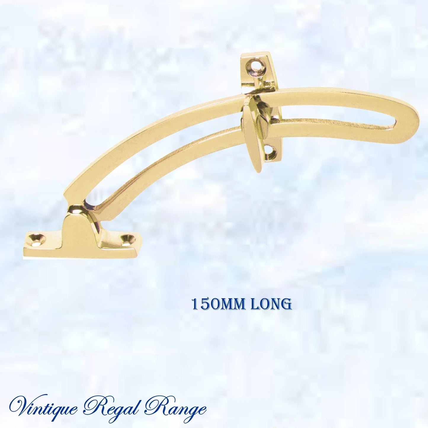 Polished Brass Quadrant Window stay 150mm L - Vintique Concepts