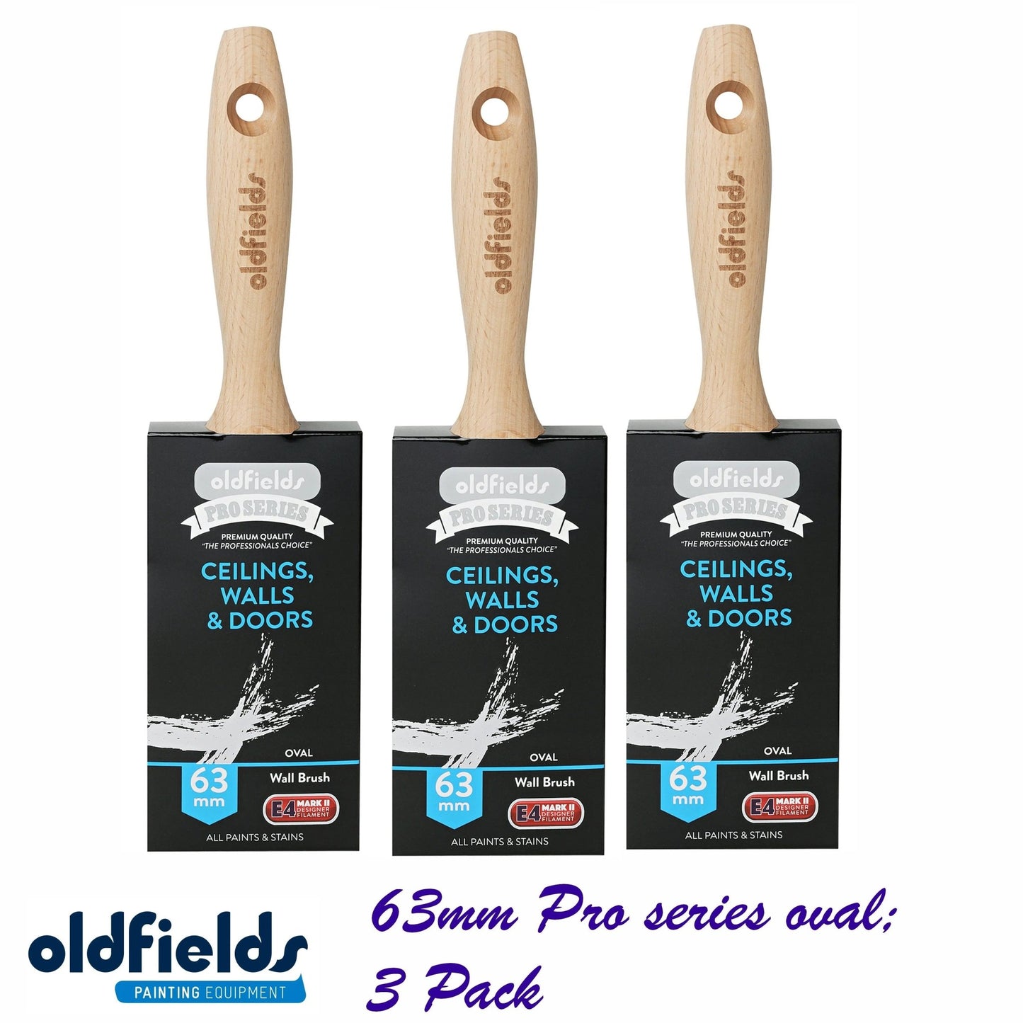 Pro Series Oval Wall Paint Brushes from Oldfields (Various sizes)-Vintique Concepts
