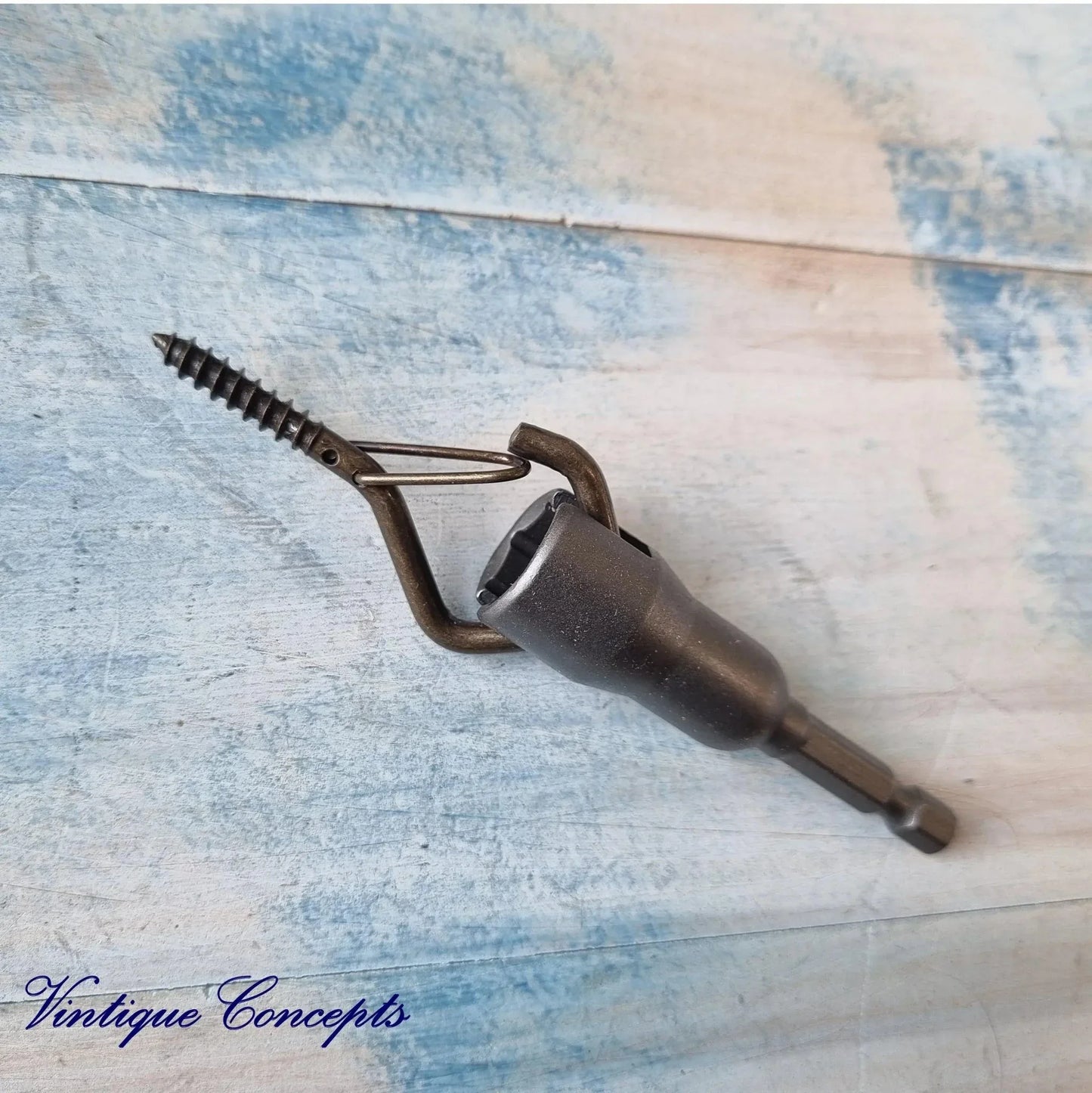 Q-Hook Hanging Hook for Planters, Lamps, Strings, Ceilings - Pack of 5 (also tool available) - Vintique Concepts