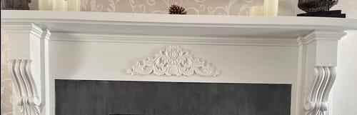 Queen Anne Centre Wooden Applique 50cm x 18cm - Elegant Home Décor - Vintique Concepts
