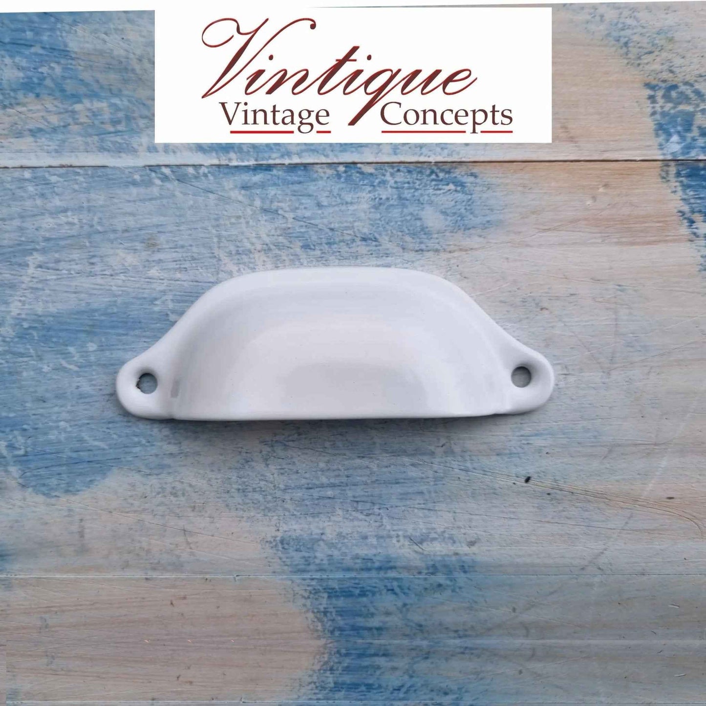 Rectangle Hooded Cup Pull 98mm Long- White