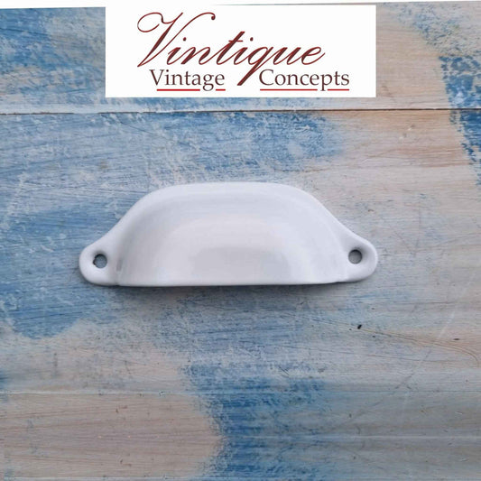 Rectangle Hooded Cup Pull 98mm Long- White