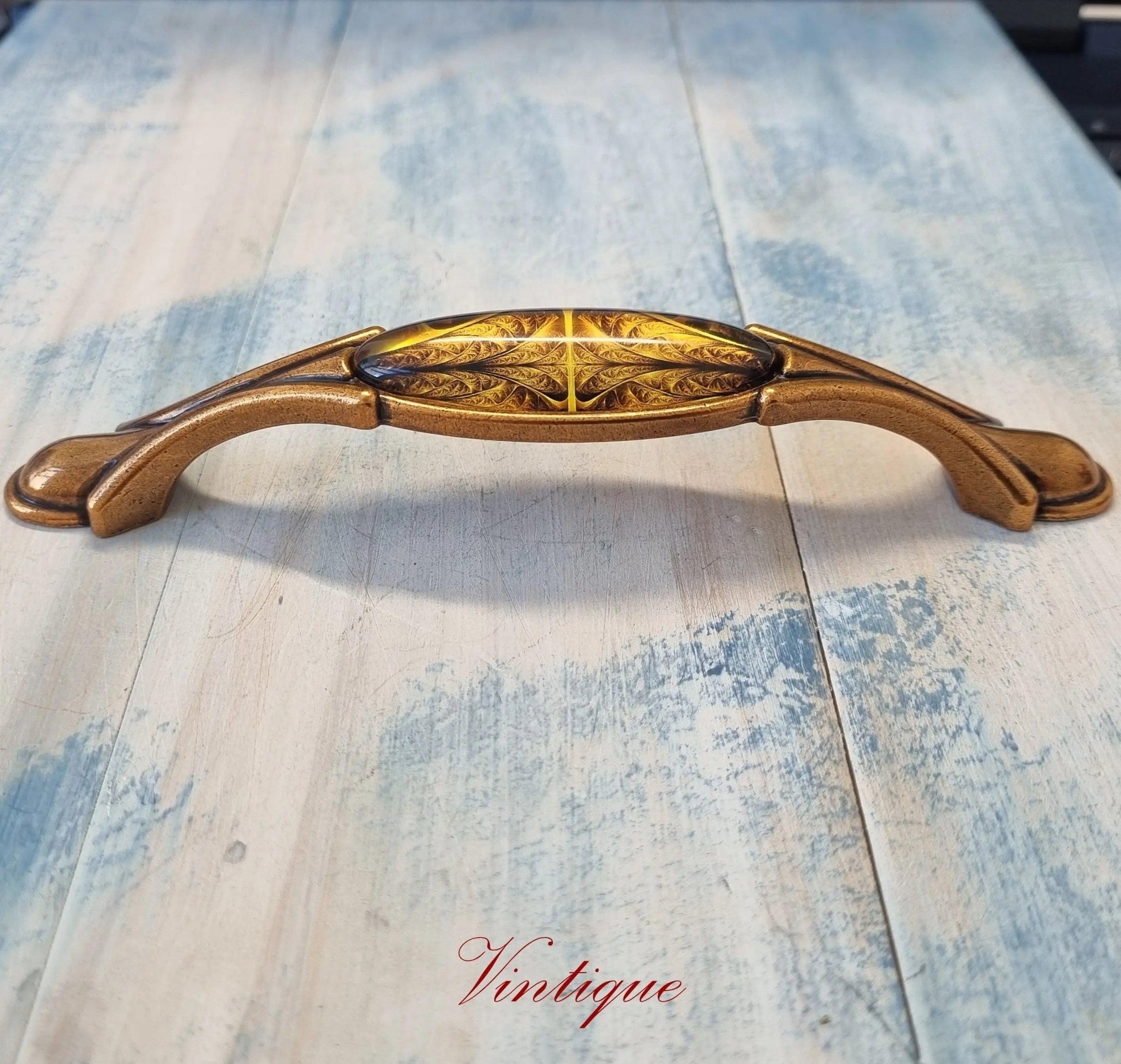 Roma Series Shimmering Gold Cabinet wardrobe Handle 170mm long-Vintique Concepts