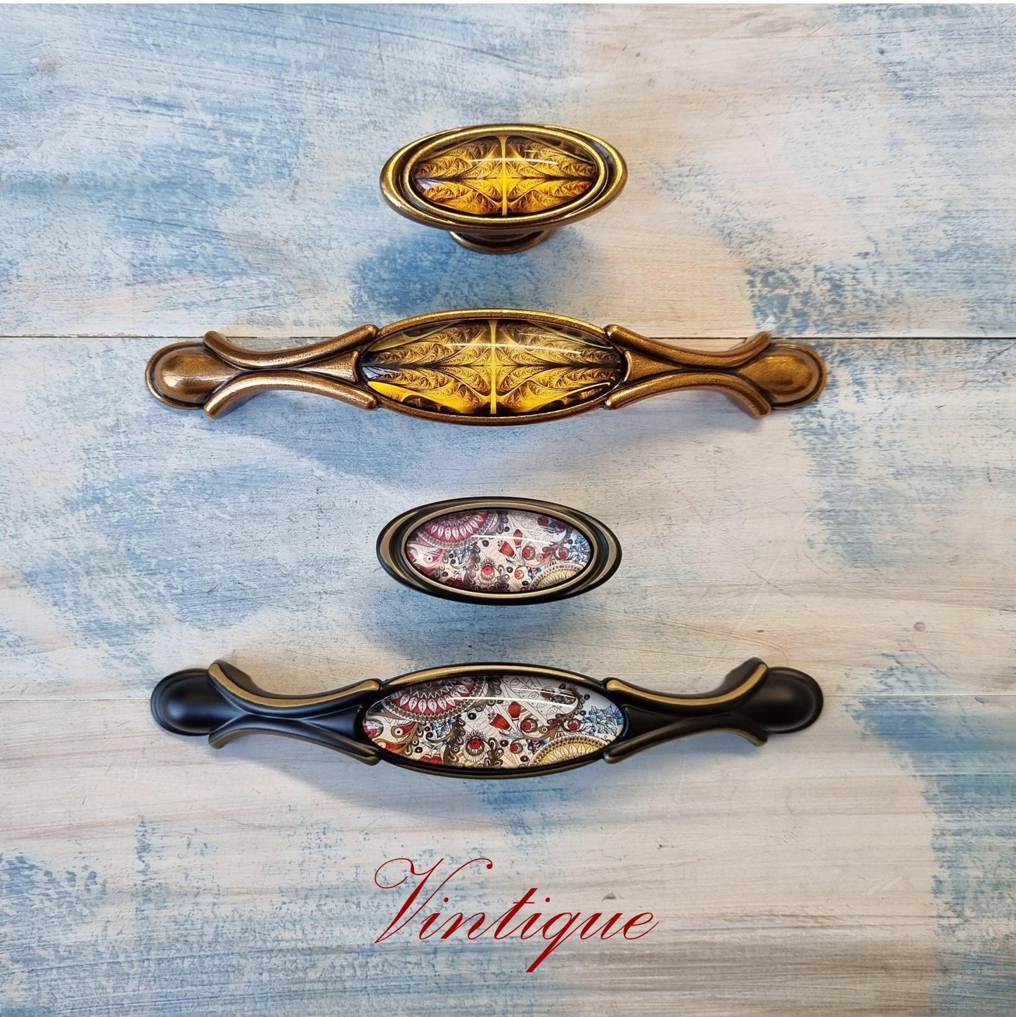 Roma Series Shimmering Gold Cabinet wardrobe Handle 170mm long-Vintique Concepts