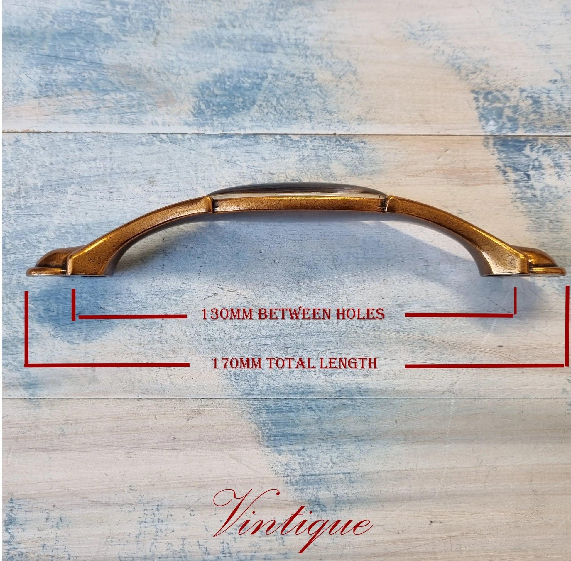 Roma Series Shimmering Gold Cabinet wardrobe Handle 170mm long-Vintique Concepts