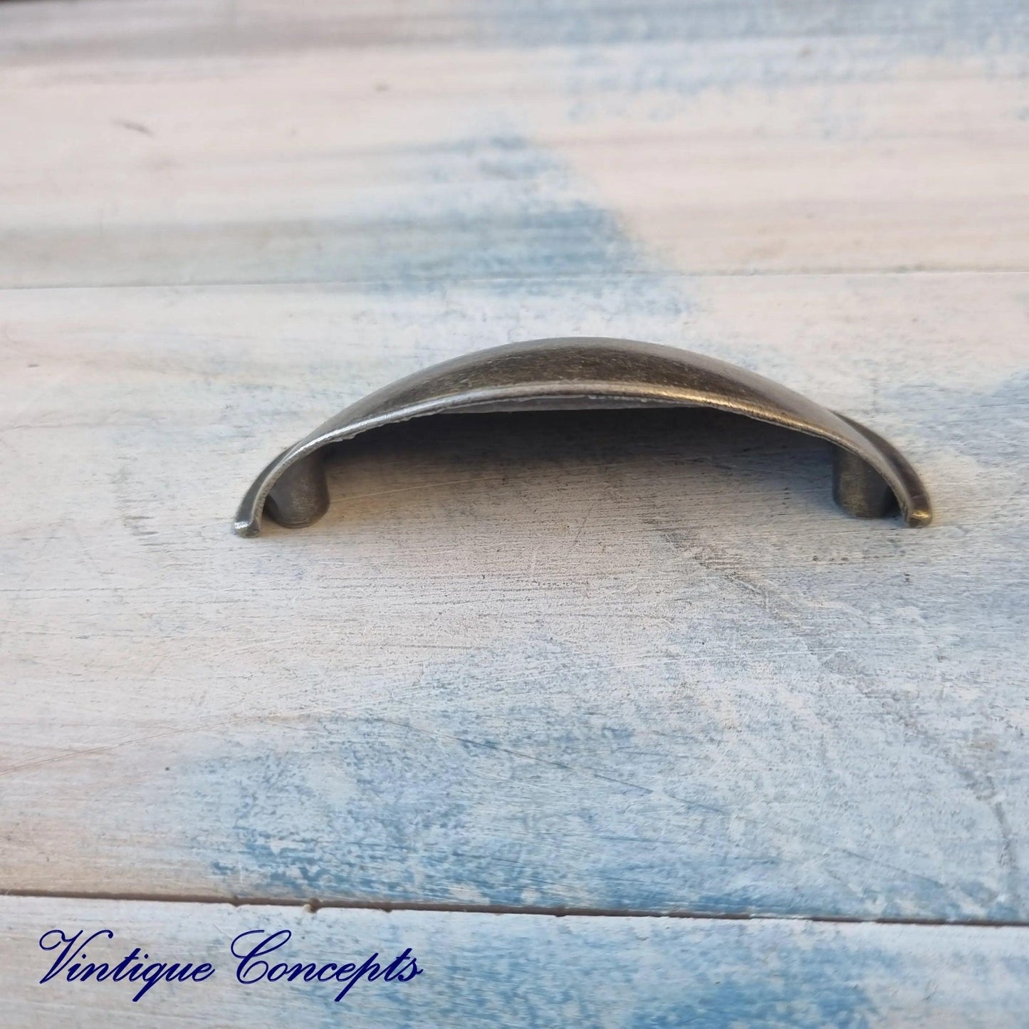 ROMA Stylish Cup Drawer handle 80mm BRONZE-Vintique Concepts