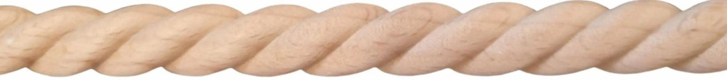 ROPE design Wood border furniture trim  / edging moulding 14mm wide-Vintique Concepts