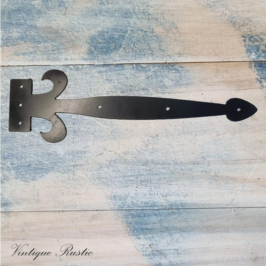Rustic Decorative Dummy Faux Hinge straps-Ornate spearhead-Vintique Concepts