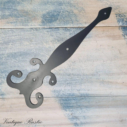 Rustic NZ made Dummy Faux Hinge straps-Saxon Style 300mm Long-Vintique Concepts