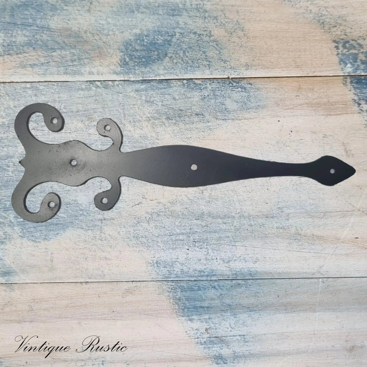 Rustic NZ Dummy Faux Hinge Straps - Saxon Style 300mm Long - Vintique Concepts