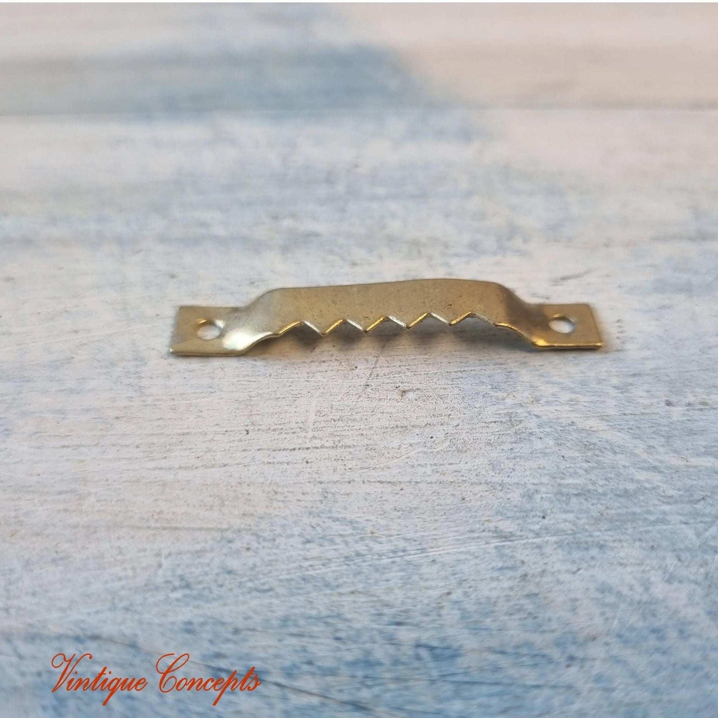 Saw tooth Picture hanger Gold 40mm x 6mm (each)-Vintique Concepts